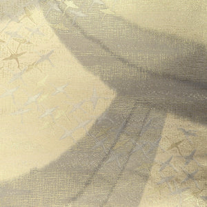 Fukuro Obi Gold Silver Crane Birds Silk BB239V4