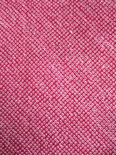 Load image into Gallery viewer, MBFt#69B Silk Kimono Fabric Vintage(1950-1980) Shibori Red 40.2x12.6in(102x32cm)
