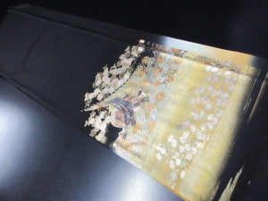 BCF#2936 Silk Tomesode Fabric Heian Princess 45.3x12.6in(115x32cm)