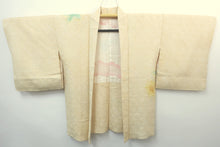 Load image into Gallery viewer, Haori Jacket Vintage(1950-1980) Pale Yellow Full Shibori Peony Silk #8832A5
