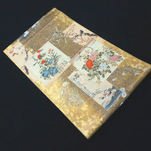 Load image into Gallery viewer, Fukuro Obi Vintage(1950-1980) Gold Irogami Silk BB201V2

