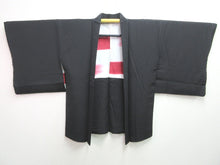 Load image into Gallery viewer, Haori Jacket Vintage(1950-1980) Black Full Embroidery Kiku Waterfall Silk #7612H4
