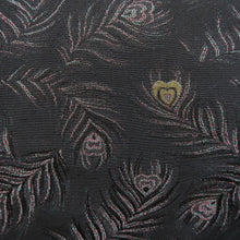 Load image into Gallery viewer, Haori Jacket Vintage(1950-1980) Black Silver Gold Peacock feather Silk #9541H2

