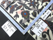 Load image into Gallery viewer, BCF#2810 Silk Kimono Fabric Vintage(1920-1950) Meisen Black 145cm (57.1in)
