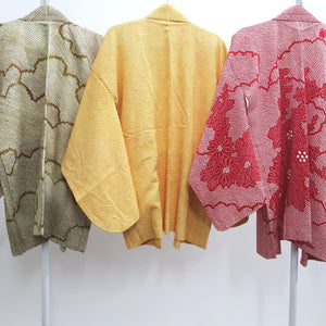 Bundle 12pcs Silk Vintage Full Shibori Haori Wholesale Bulk Free Shipping #435