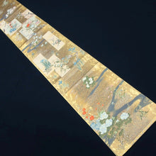 Load image into Gallery viewer, Fukuro Obi Vintage(1950-1980) Gold Irogami Silk BB201V2
