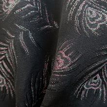 Load image into Gallery viewer, Haori Jacket Vintage(1950-1980) Black Silver Gold Peacock feather Silk #9541H2
