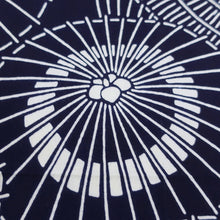 Load image into Gallery viewer, KK1114B3 Cotton Kimono Fabric Vintage(1950-1980) Bangasa Umbrella Navy 57.9x13.0in(147x33cm)
