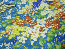 Load image into Gallery viewer, MBFd#77B Silk Kimono Fabric Vintage(1920-1950) Flower Light Blue 56.3x13.0in(143x33cm)
