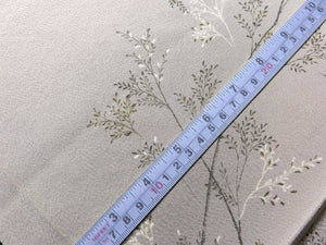 BCF#2492 Silk Kimono Fabric Vintage(1950-1980) Graceful Grasses Beige 90cm (35.4in)