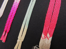 Load image into Gallery viewer, HM#95 Silk Haori Himo Flat Braid 5pcs Bundle Pack
