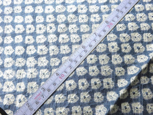 BCF#2473 Silk Kimono Fabric Vintage(1950-1980) Hand-stitched  Shibori    Light  Blue    90cm (35.4in)