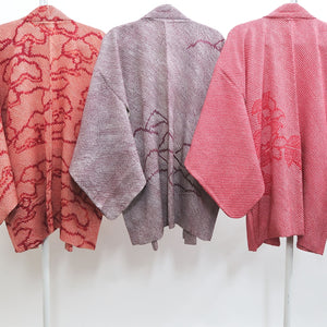 Bundle 12pcs Silk Vintage Full Shibori Haori Wholesale Bulk Free Shipping #463