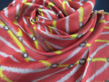 Load image into Gallery viewer, MKF#43 Silk Kimono Fabric Vintage(1920-1950) Meisen Red 39.4x12.2in(100x31cm)
