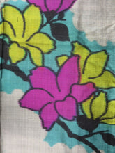 Load image into Gallery viewer, MKF#134 Silk Kimono Fabric Vintage(1920-1950) Meisen Flower Gray Green 51.2x13.0in(130x33cm)
