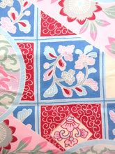 Load image into Gallery viewer, Haori Jacket Vintage(1920-1950) Long Type Naga-baori Moss Green Chrysanthemum #130
