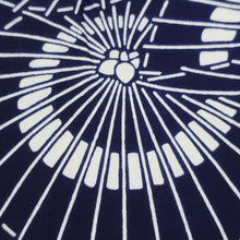 Load image into Gallery viewer, KK1114B3 Cotton Kimono Fabric Vintage(1950-1980) Bangasa Umbrella Navy 57.9x13.0in(147x33cm)
