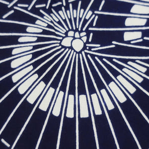 KK1114B3 Cotton Kimono Fabric Vintage(1950-1980) Bangasa Umbrella Navy 57.9x13.0in(147x33cm)