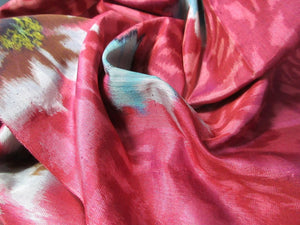ACH#648a40 Silk Kimono Fabric Vintage Meisen 57.1x13.4in(145x34cm)