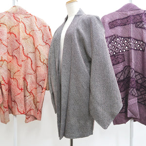 Bundle 12pcs Silk Vintage Full Shibori Haori Wholesale Bulk Free Shipping #435