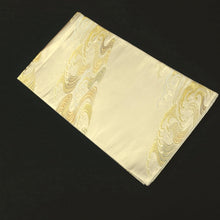 Load image into Gallery viewer, Fukuro Obi Vintage(1950-1980) Gold Curling Wave Silk BB185V1
