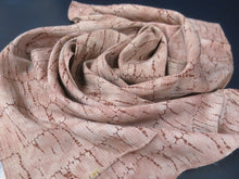 Load image into Gallery viewer, MKF#169 Silk Kimono Fabric Vintage(1950-1980) Shibori Brown 36.6x12.2in(93x31cm)
