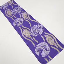 Load image into Gallery viewer, KK1272B5 Silk Kimono Fabric Vintage(1920-1950) Meisen Crane Butterfly Purple 53.9x13.0in(137x33cm)
