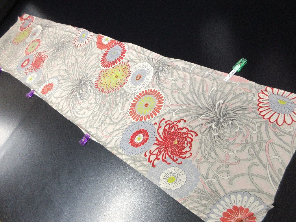 ACH#789 Silk Kimono Fabric Rinzu 55.1x12.6in(140x32cm)