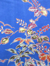 Load image into Gallery viewer, Haori Jacket Vintage(1920-1950) Blue Plum blossom Chrysanthemum Silk #8215B4
