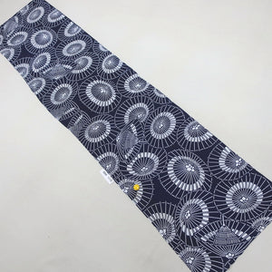 KK1115B3 Cotton Kimono Fabric Vintage(1950-1980) Bangasa Umbrella Navy 59.4x13.0in(151x33cm)