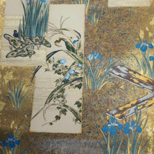Load image into Gallery viewer, Fukuro Obi Vintage(1950-1980) Gold Irogami Silk BB201V2
