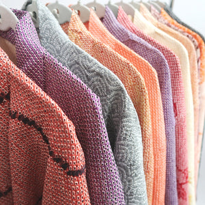 Bundle 12pcs Silk Vintage Full Shibori Haori Wholesale Bulk Free Shipping #464