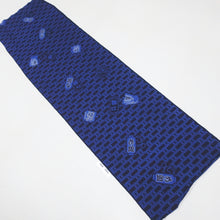 Load image into Gallery viewer, KK1053B2 Cotton Kimono Fabric Vintage(1950-1980) Hikeshi Matoi Navy Black 51.2x13.4in(130x34cm)
