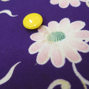 KK1173B4 Silk Kimono Fabric Vintage(1920-1950) Flower Purple 50.8x12.2in(129x31cm)