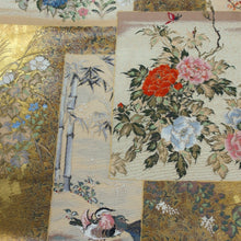 Load image into Gallery viewer, Fukuro Obi Vintage(1950-1980) Gold Irogami Silk BB201V2
