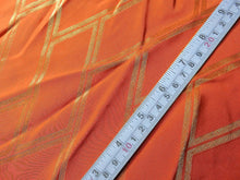Load image into Gallery viewer, BCF#2811 Silk Kimono Fabric Vintage(1950-1980) Embroidery Peacock Feather Vermillion 140cm (55.1in)
