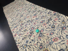 Load image into Gallery viewer, MKF#216 Silk Kimono Fabric Vintage(1950-1980) Flower Cream white 61.4x12.6in(156x32cm)
