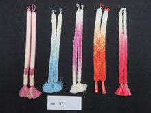 Load image into Gallery viewer, HM#97 Silk Haori Himo Flat Braid 5pcs Bundle Pack
