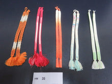 Load image into Gallery viewer, HM#35 Silk Haori Himo Flat Braid 5pcs Bundle Pack
