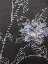 Load image into Gallery viewer, Haori Jacket Vintage(1950-1980) Black Embroidery Flower Branch Silk #7672J3
