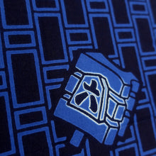 Load image into Gallery viewer, KK1053B2 Cotton Kimono Fabric Vintage(1950-1980) Hikeshi Matoi Navy Black 51.2x13.4in(130x34cm)
