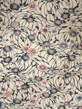 Load image into Gallery viewer, MKF#216 Silk Kimono Fabric Vintage(1950-1980) Flower Cream white 61.4x12.6in(156x32cm)
