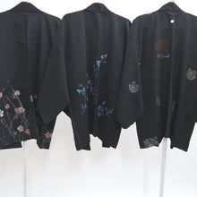 Load image into Gallery viewer, Bundle 15pcs Silk Black Haori Jacket Wholesale Bulk Free Shipping #406
