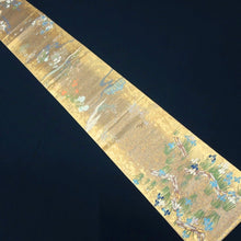 Load image into Gallery viewer, Fukuro Obi Vintage(1950-1980) Gold Irogami Silk BB201V2
