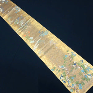 Fukuro Obi Vintage(1950-1980) Gold Irogami Silk BB201V2