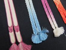 Load image into Gallery viewer, HM#97 Silk Haori Himo Flat Braid 5pcs Bundle Pack
