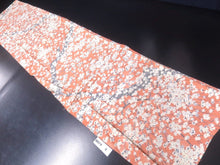 Load image into Gallery viewer, MKF#8 Silk Kimono Fabric Vintage(1950-1980) Plum blossom Rinzu Pink 59.1x13.0in(150x33cm)
