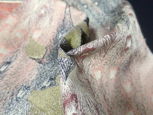 Load image into Gallery viewer, ACH#639 Silk Kimono Fabric Vintage Omeshi Peacock feather 37.4x12.6in(95x32cm)
