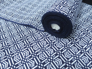 Cotton Bolt Fabric Vintage(1950-1980) Navy White 472.4x14.6in(1200x37cm) BB9047Y2