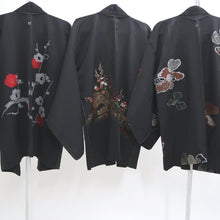 Load image into Gallery viewer, Bundle 15pcs Silk Black Haori Jacket Wholesale Bulk Free Shipping #406
